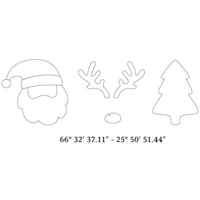 Illustration of santa, rudolph and a christmas tree for browsercan