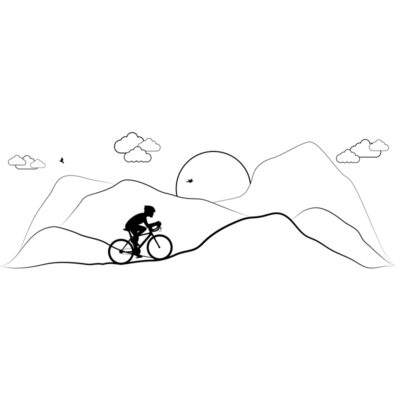 ilustración ciclista en la montaña browsercan