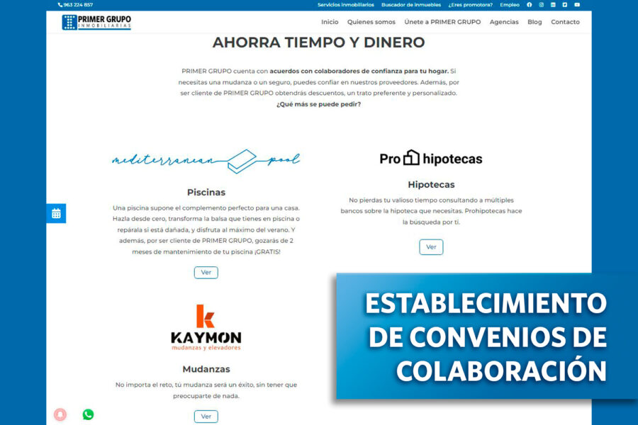 Establecimiento de colaboraciones primer grupo inmobiliarias