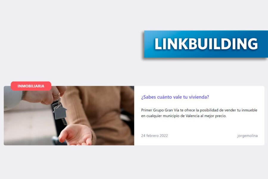 Linkbuilding para primer grupo inmobiliarias