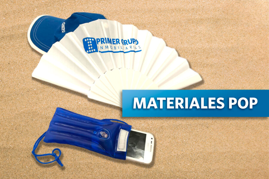 Diseño de materiales pop para primer grupo inmobiliarias