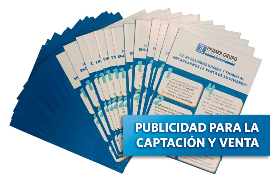 Diseño de publicidad para la captación y venta para primer grupo inmobiliarias
